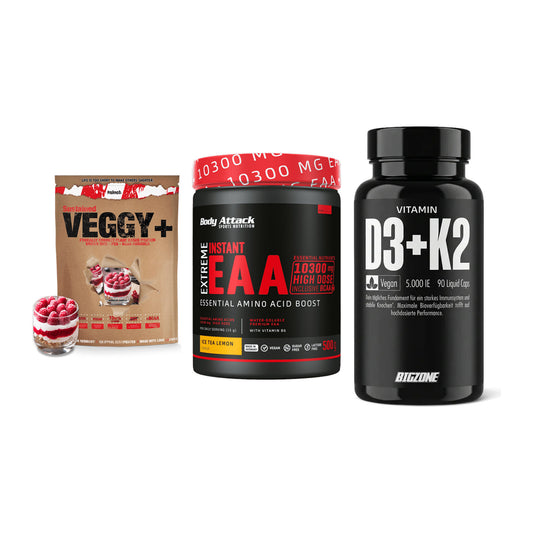Pflanzliches Set: Sinob VEGGY + Body Attack + Big Zone – alle enthaltenen Artikel