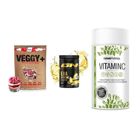 Pflanzliches Set: Sinob VEGGY + GN EAA Xtreme + Sinob Vitamin C – alle enthaltenen Artikel