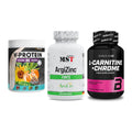 Pflanzliches Set: ProFuel V-Prote + MST ArgiZinc + BioTech L-Carni – alle enthaltenen Artikel