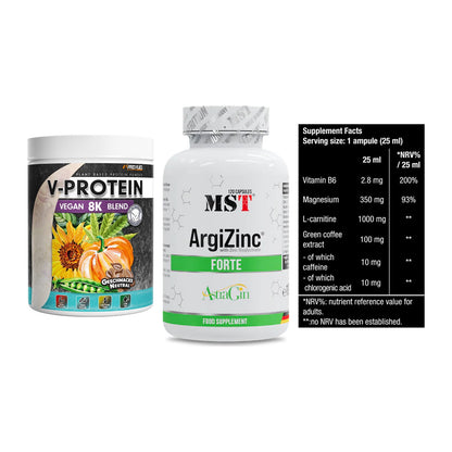 Pflanzliches Set: ProFuel V-Prote + MST ArgiZinc + BioTech Magna – alle enthaltenen Artikel