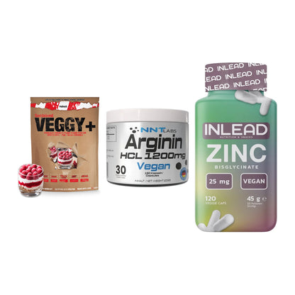 Pflanzliches Set: Sinob VEGGY + NNT Arginin HCL + INLEAD Zink – alle enthaltenen Artikel