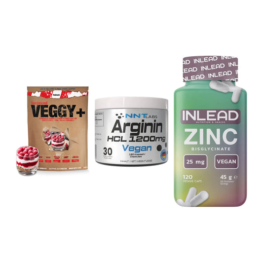 Pflanzliches Set: Sinob VEGGY + NNT Arginin HCL + INLEAD Zink – alle enthaltenen Artikel