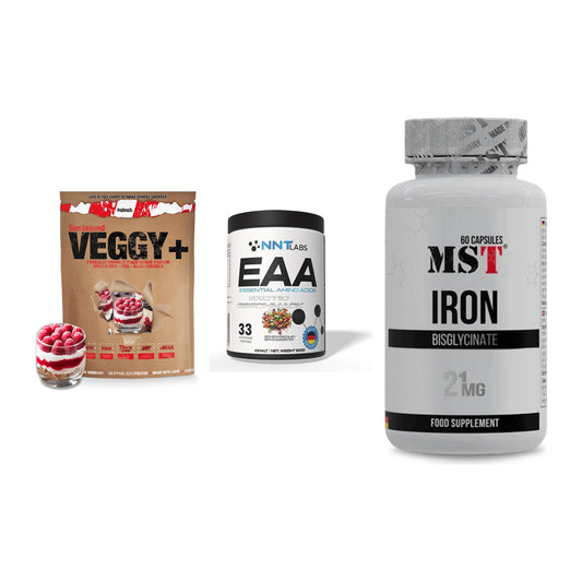 Pflanzliches Set: Sinob VEGGY + NNT EAA + MST Iron – alle enthaltenen Artikel