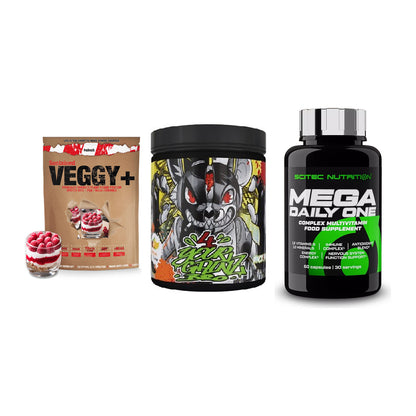 Pflanzliches Set: Sinob VEGGY + BPS-Pharma + Scitec Mega – alle enthaltenen Artikel