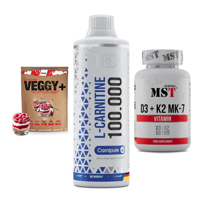 Pflanzliches Set: Sinob VEGGY + MST L-Carnitine + MST Vitamin D3 – alle enthaltenen Artikel