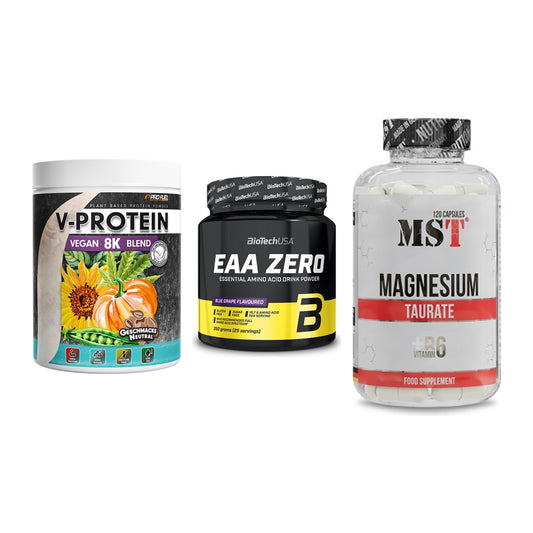 Pflanzliches Set: ProFuel V-Prote + BioTech EAA + MST Magnesium – alle enthaltenen Artikel