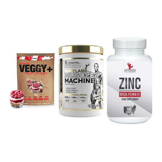 Pflanzliches Set: Sinob VEGGY + Kevin Levrone + #GYMJUICE ZINC – alle enthaltenen Artikel