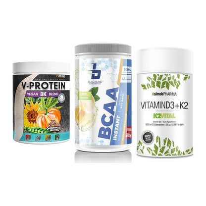 Pflanzliches Set: ProFuel V-Prote + Blackline + Sinob Vitamin – alle enthaltenen Artikel