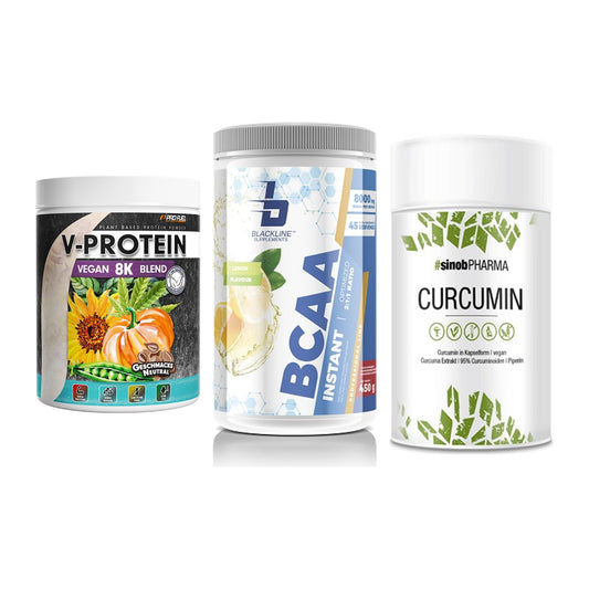 Pflanzliches Set: ProFuel V-Prote + Blackline + Sinob Curcumin – alle enthaltenen Artikel