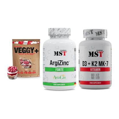 Pflanzliches Set: Sinob VEGGY + MST ArgiZinc + MST Vitamin D3 – alle enthaltenen Artikel