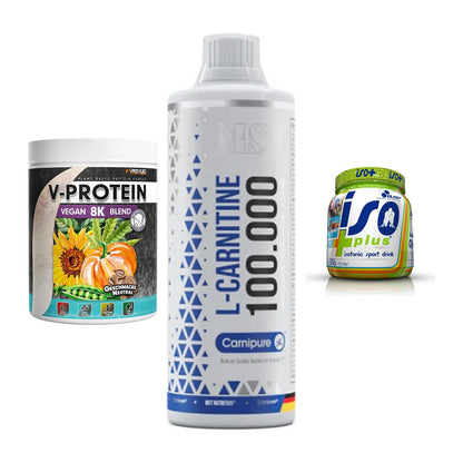 Pflanzliches Set: ProFuel V-Prote + MST L-Carnitine + Olimp Iso Plus – alle enthaltenen Artikel