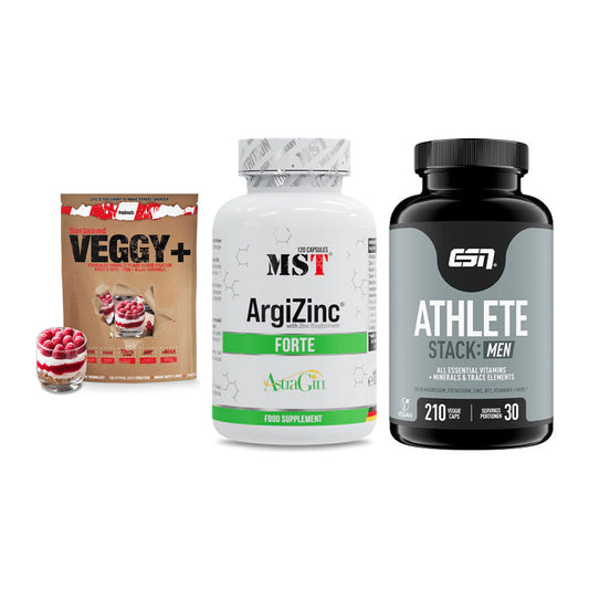 Pflanzliches Set: Sinob VEGGY + MST ArgiZinc + ESN Athlete – alle enthaltenen Artikel