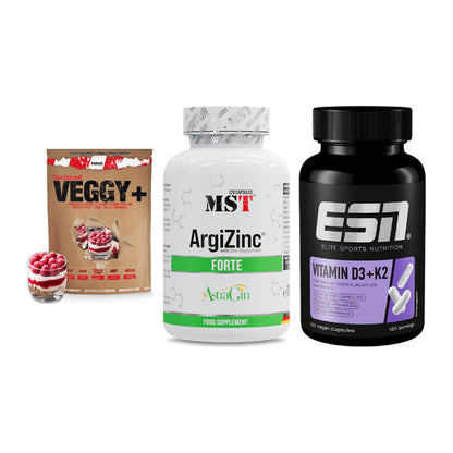 Pflanzliches Set: Sinob VEGGY + MST ArgiZinc + ESN Vitamin D3 – alle enthaltenen Artikel