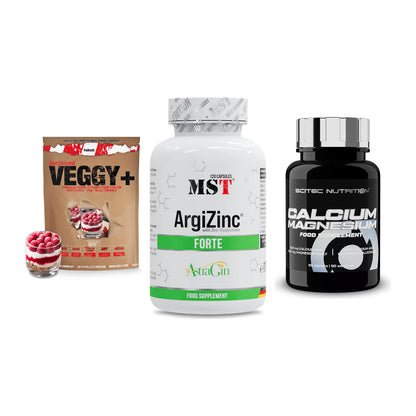 Pflanzliches Set: Sinob VEGGY + MST ArgiZinc + Scitec Calcium – alle enthaltenen Artikel