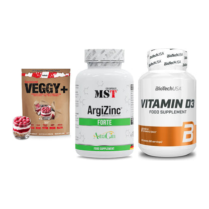Pflanzliches Set: Sinob VEGGY + MST ArgiZinc + BioTech Vitamin – alle enthaltenen Artikel