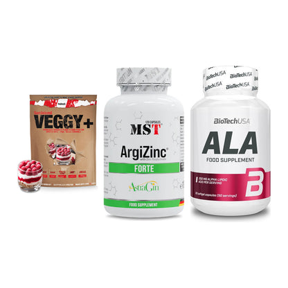 Pflanzliches Set: Sinob VEGGY + MST ArgiZinc + BioTech ALA – alle enthaltenen Artikel