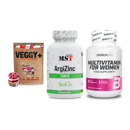 Pflanzliches Set: Sinob VEGGY + MST ArgiZinc + BioTech Multivi – alle enthaltenen Artikel