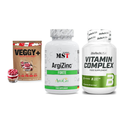 Pflanzliches Set: Sinob VEGGY + MST ArgiZinc + BioTech Vitamin – alle enthaltenen Artikel