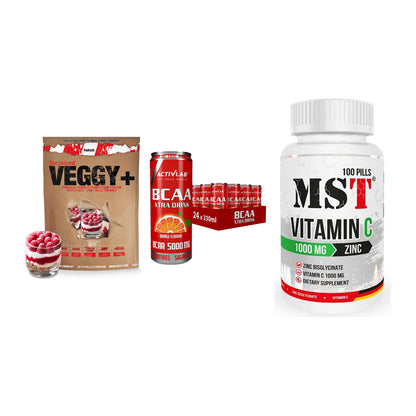 Pflanzliches Set: Sinob VEGGY + Activlab BCAA + MST Vitamin C – alle enthaltenen Artikel