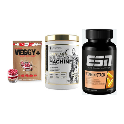 Pflanzliches Set: Sinob VEGGY + Kevin Levrone + ESN Vitamin – alle enthaltenen Artikel