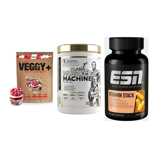 Pflanzliches Set: Sinob VEGGY + Kevin Levrone + ESN Vitamin – alle enthaltenen Artikel