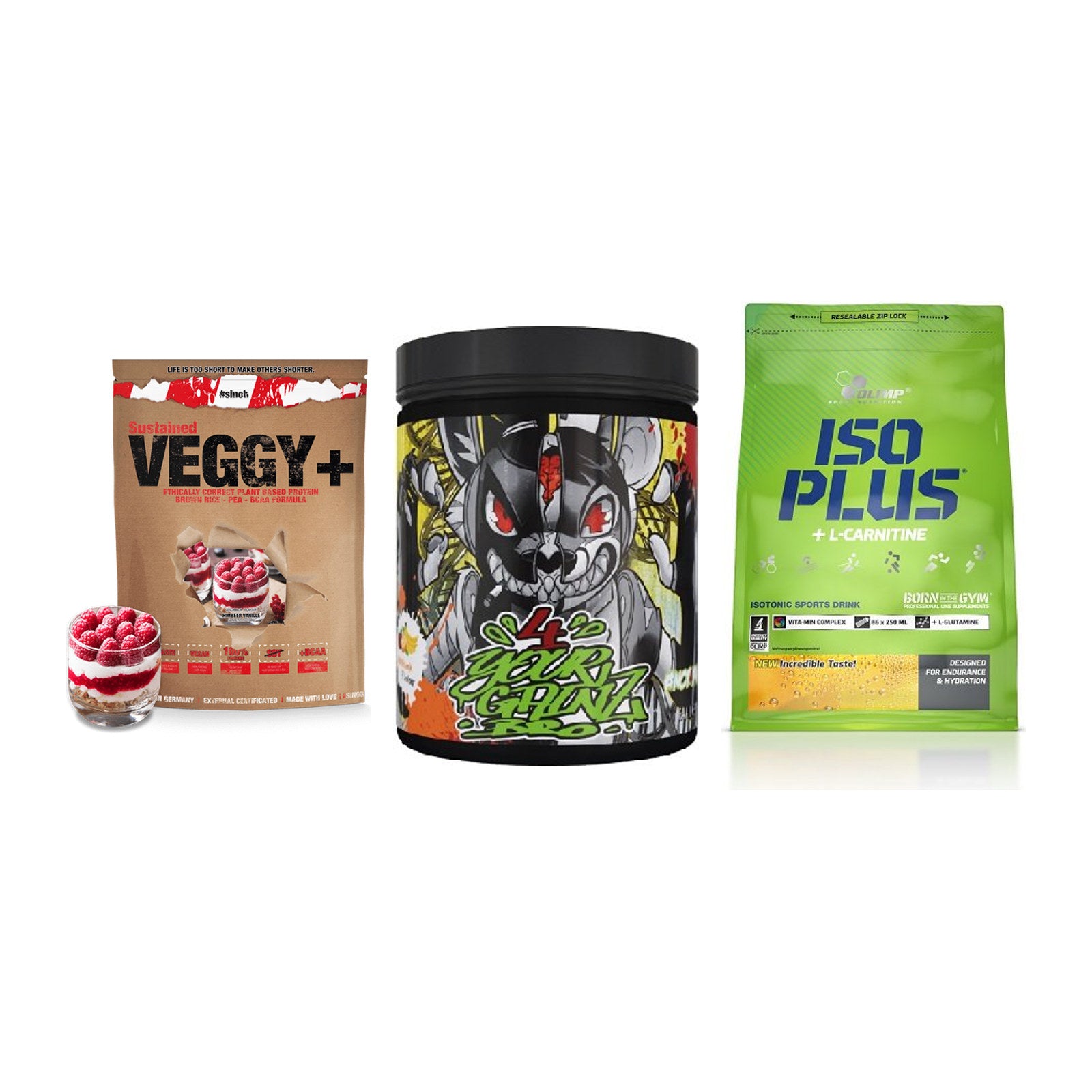 Pflanzliches Set: Sinob VEGGY + BPS-Pharma + Olimp Iso Plus – alle enthaltenen Artikel