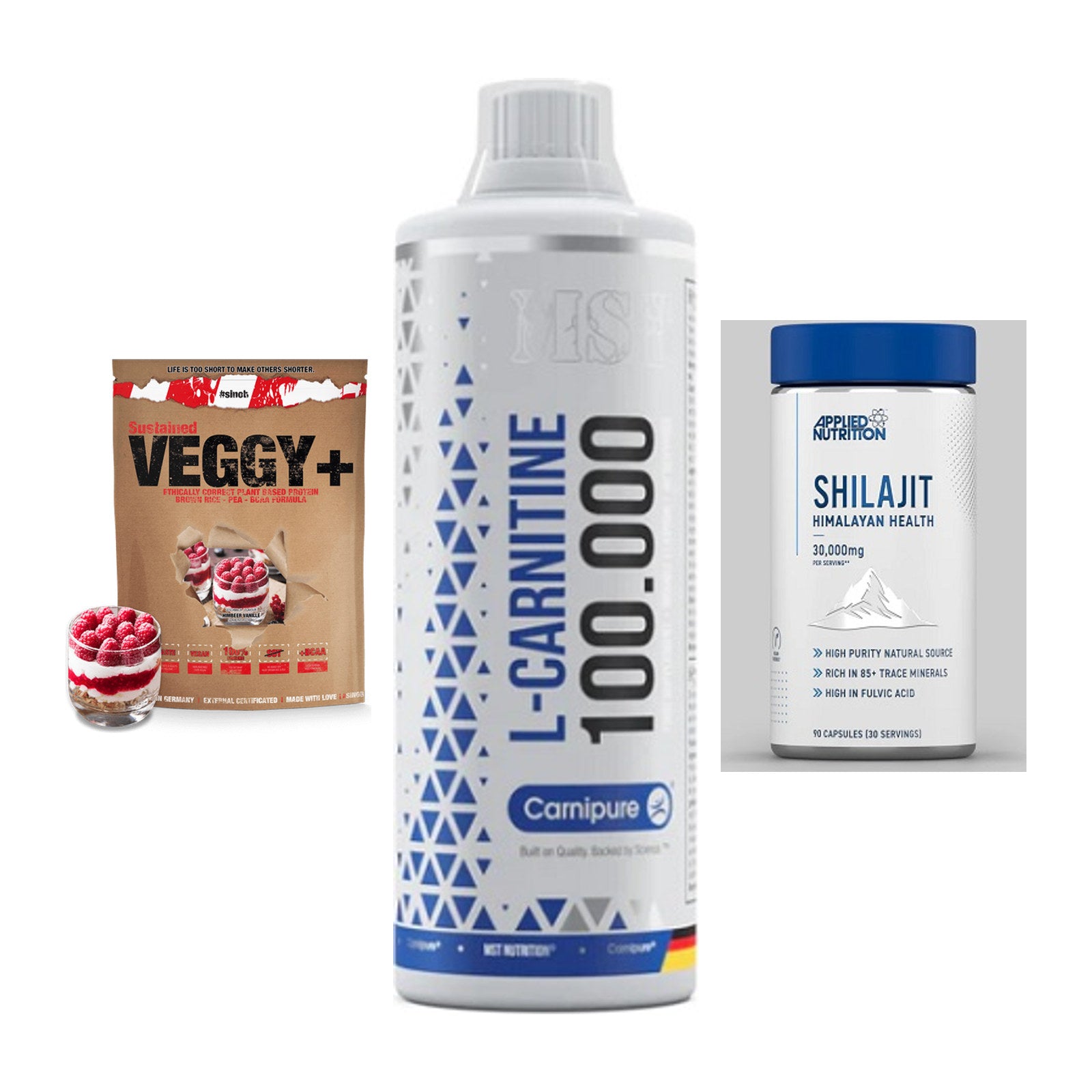 Pflanzliches Set: Sinob VEGGY + MST L-Carnitine + Applied Nutriti – alle enthaltenen Artikel