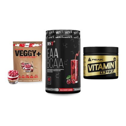 Pflanzliches Set: Sinob VEGGY + MST EAA & BCAA + Peak Vitamin – alle enthaltenen Artikel