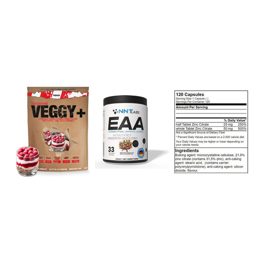 Pflanzliches Set: Sinob VEGGY + NNT EAA + GN Zinc Citrate – alle enthaltenen Artikel