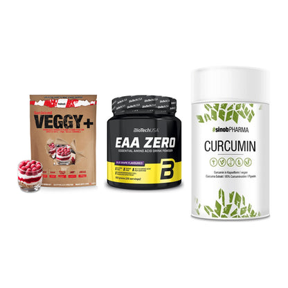 Pflanzliches Set: Sinob VEGGY + BioTech EAA + Sinob Curcumin – alle enthaltenen Artikel