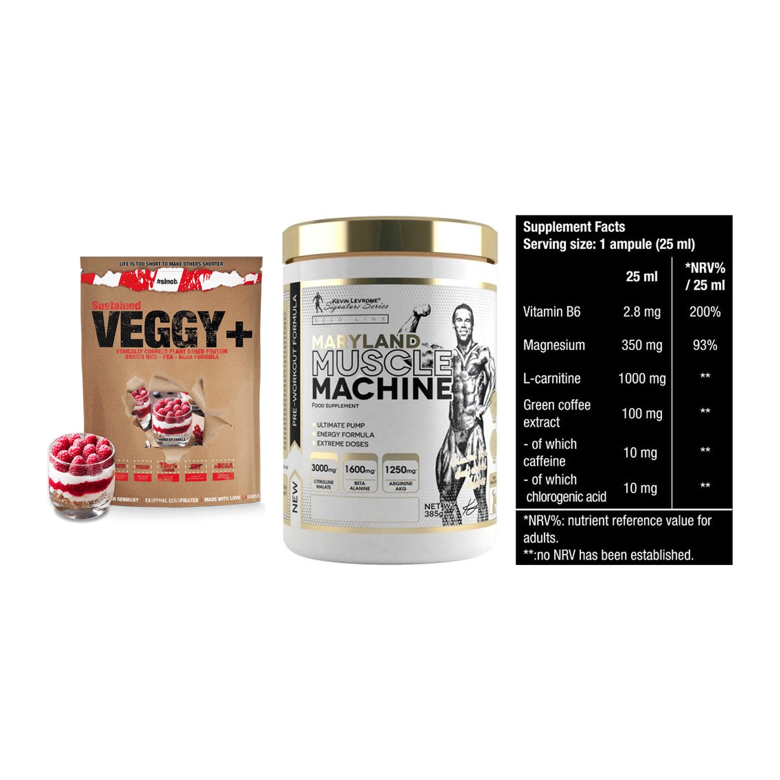 Pflanzliches Set: Sinob VEGGY + Kevin Levrone + BioTech Magna – alle enthaltenen Artikel