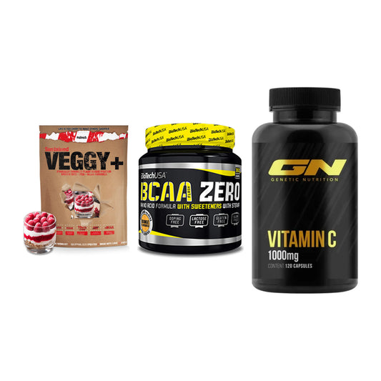 Pflanzliches Set: Sinob VEGGY + BioTech BCAA + GN Vitamin C – alle enthaltenen Artikel