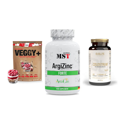 Pflanzliches Set: Sinob VEGGY + MST ArgiZinc + Evolite Nutriti – alle enthaltenen Artikel