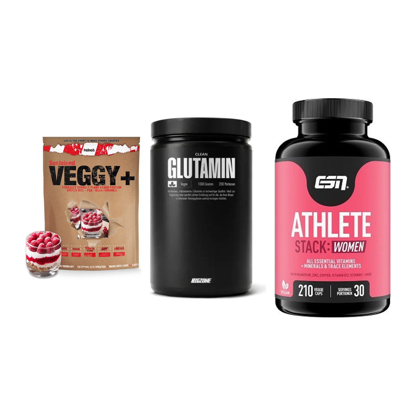 Pflanzliches Set: Sinob VEGGY + Big Zone + ESN Athlete – alle enthaltenen Artikel