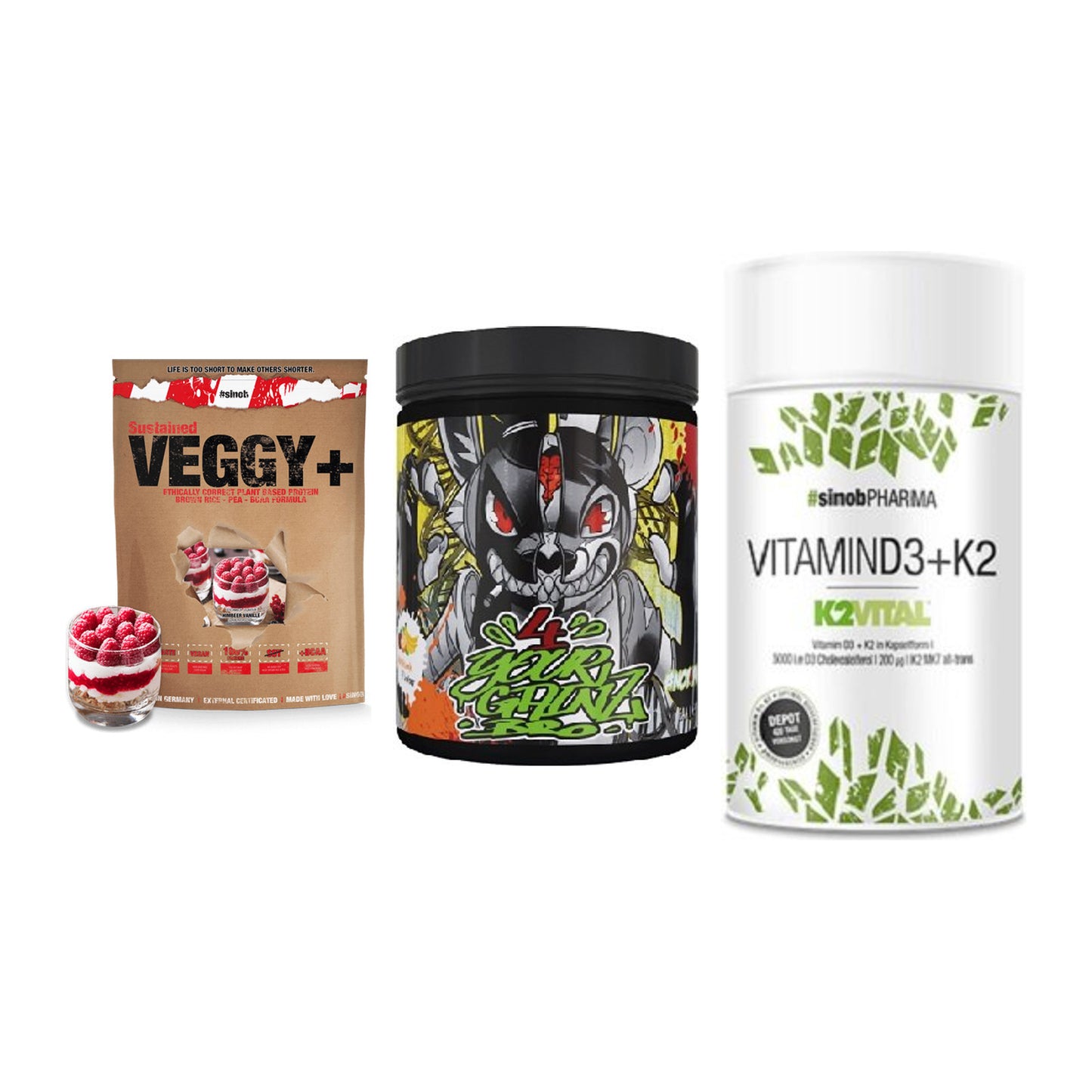 Pflanzliches Set: Sinob VEGGY + BPS-Pharma + Sinob Vitamin – alle enthaltenen Artikel