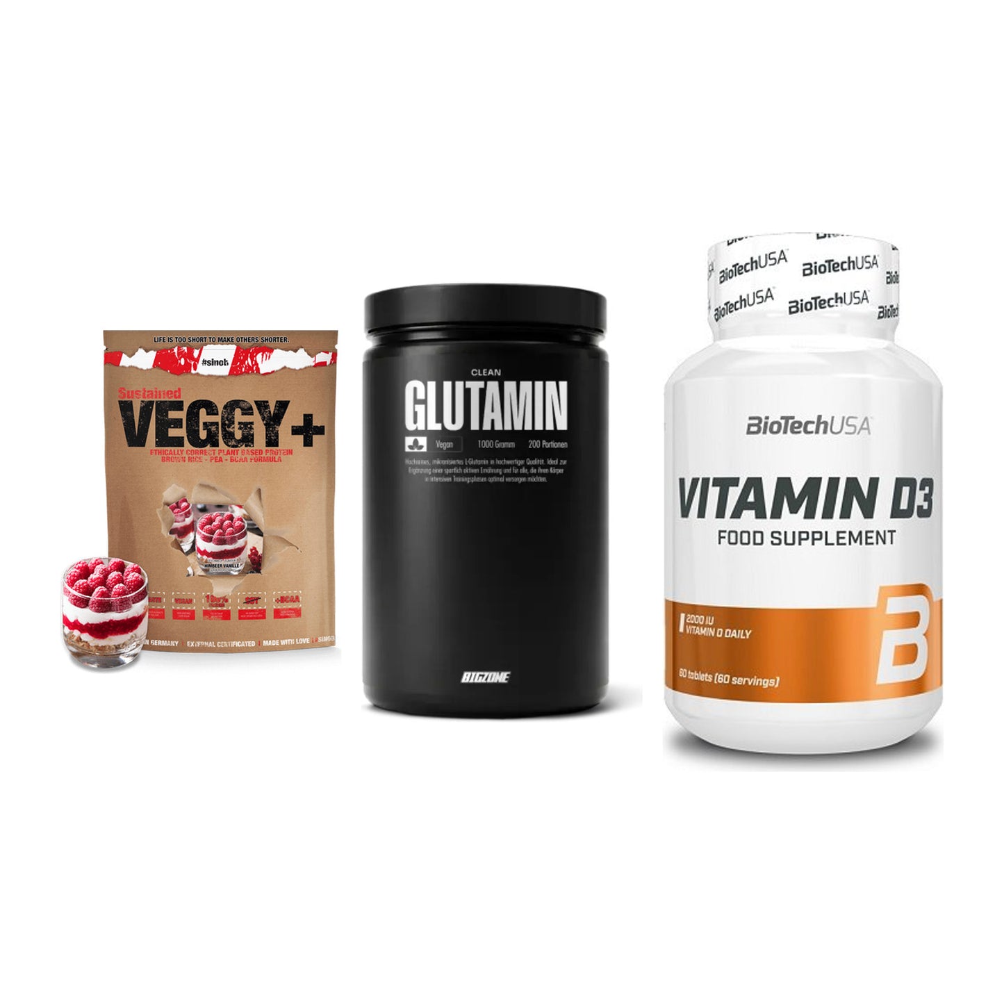 Pflanzliches Set: Sinob VEGGY + Big Zone + BioTech Vitamin – alle enthaltenen Artikel