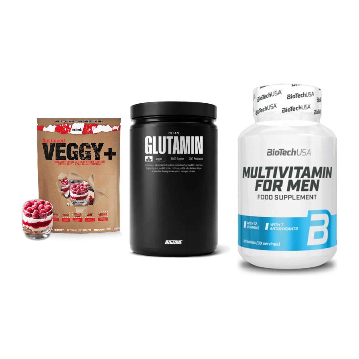 Pflanzliches Set: Sinob VEGGY + Big Zone + BioTech Multivi – alle enthaltenen Artikel