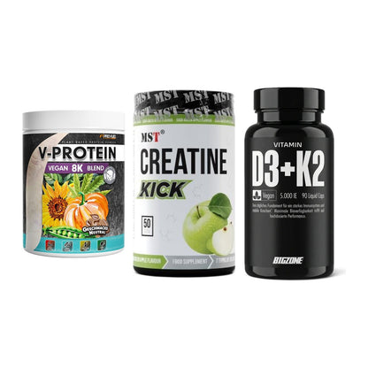 Pflanzliches Set: ProFuel V-Prote + MST Creatine + Big Zone – alle enthaltenen Artikel