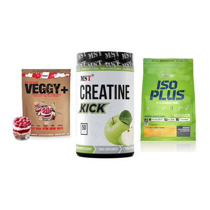 Pflanzliches Set: Sinob VEGGY + MST Creatine + Olimp Iso Plus – alle enthaltenen Artikel
