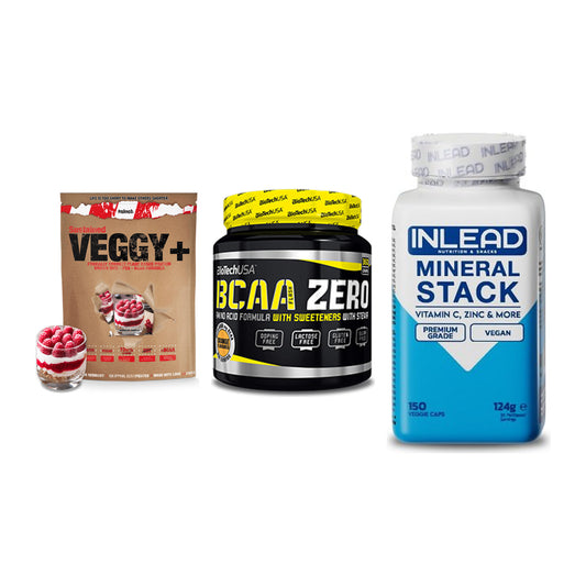 Pflanzliches Set: Sinob VEGGY + BioTech BCAA + INLEAD Mineral – alle enthaltenen Artikel
