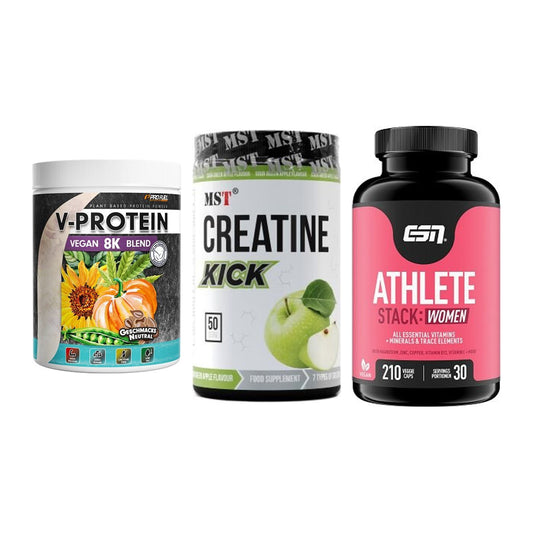 Pflanzliches Set: ProFuel V-Prote + MST Creatine + ESN Athlete – alle enthaltenen Artikel