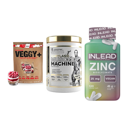 Pflanzliches Set: Sinob VEGGY + Kevin Levrone + INLEAD Zink – alle enthaltenen Artikel