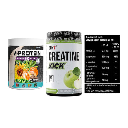Pflanzliches Set: ProFuel V-Prote + MST Creatine + BioTech Magna – alle enthaltenen Artikel