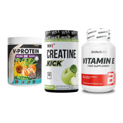 Pflanzliches Set: ProFuel V-Prote + MST Creatine + BioTech Vitamin – alle enthaltenen Artikel