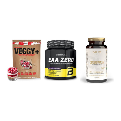 Pflanzliches Set: Sinob VEGGY + BioTech EAA + Evolite Nutriti – alle enthaltenen Artikel