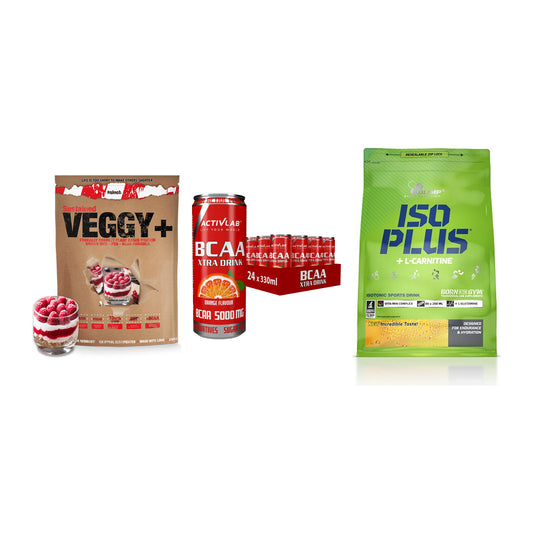 Pflanzliches Set: Sinob VEGGY + Activlab BCAA + Olimp Iso Plus – alle enthaltenen Artikel