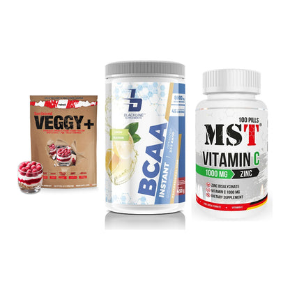 Pflanzliches Set: Sinob VEGGY + Blackline + MST Vitamin C – alle enthaltenen Artikel