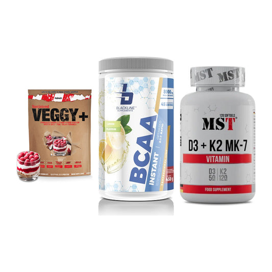 Pflanzliches Set: Sinob VEGGY + Blackline + MST Vitamin D3 – alle enthaltenen Artikel