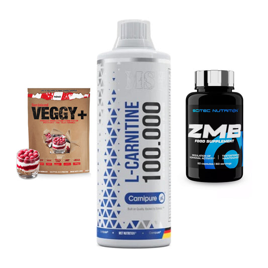 Pflanzliches Set: Sinob VEGGY + MST L-Carnitine + Scitec ZMB – alle enthaltenen Artikel