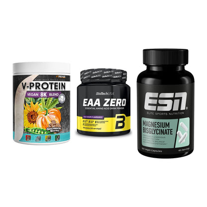 Pflanzliches Set: ProFuel V-Prote + BioTech EAA + ESN Magnesium – alle enthaltenen Artikel